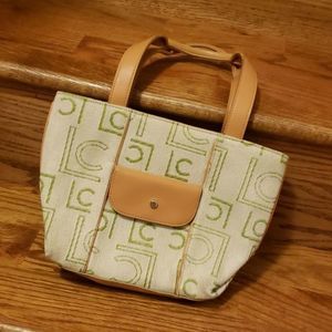 Liz Claiborne Tan and Green Handbag